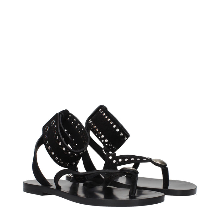 Isabel Marant Suede sandal in black — view 2