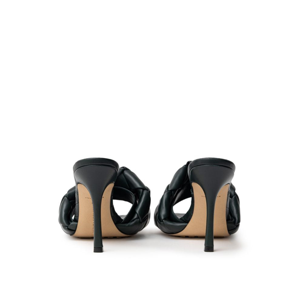Bottega Veneta 100% Leather mule in green — view 3