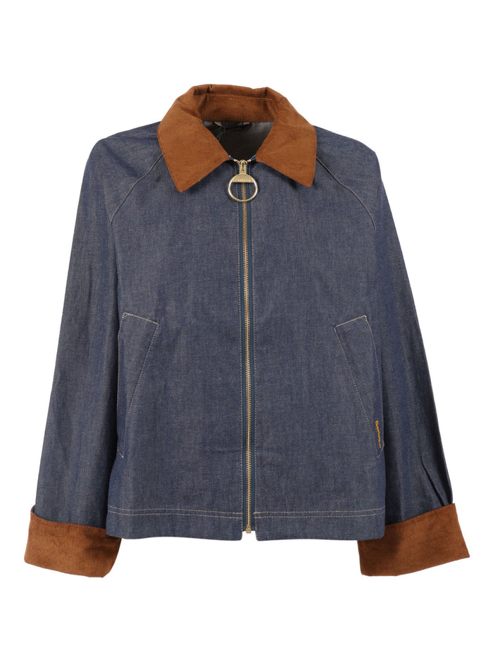 FRECKLETON SHOWERPROOF Blue Cotton Heavy Jacket