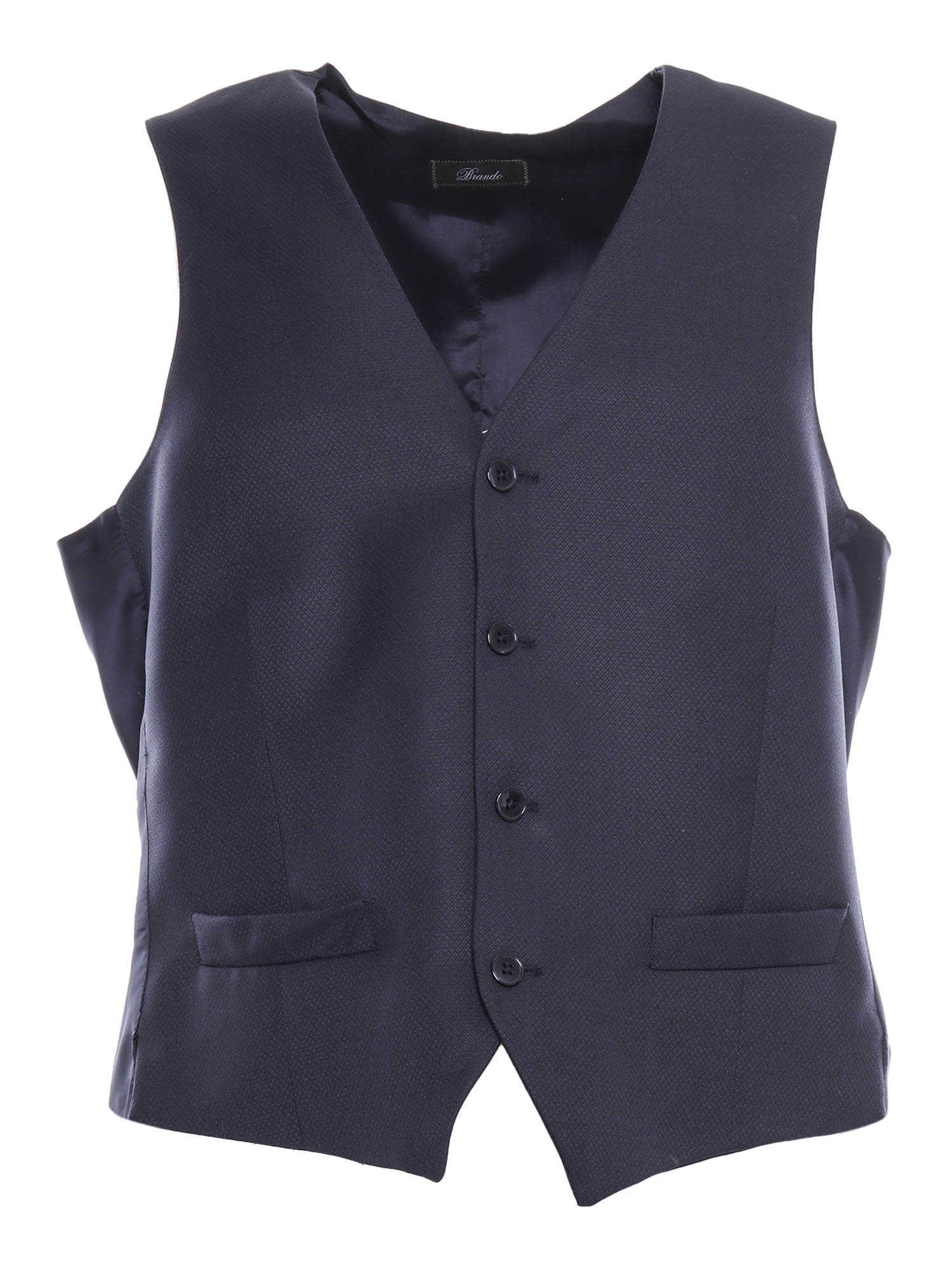 Tailored vest Blue Virgin Wool Silk