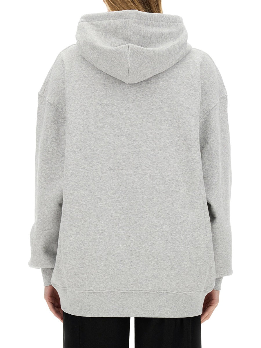 Logo Oversize Sweatshirt Grey Polyester Sweatshirts