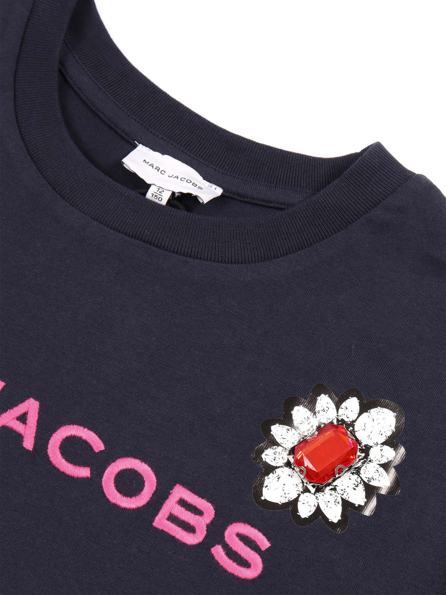 T-Shirt Blue Cotton Fabric 2 Short Sleeves
