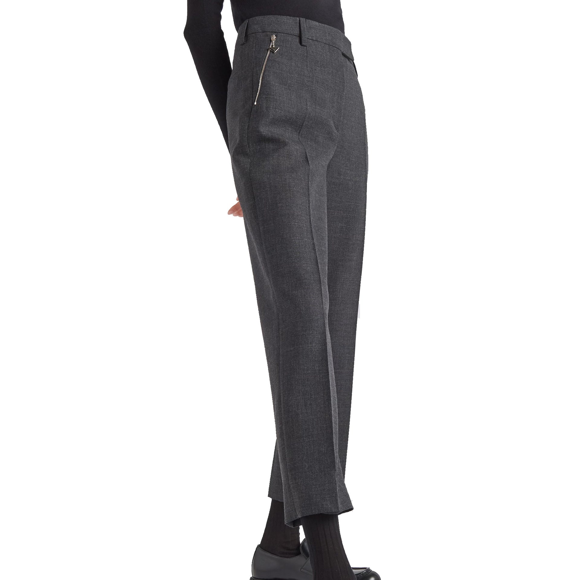 Wool Pants Gray Virgin
