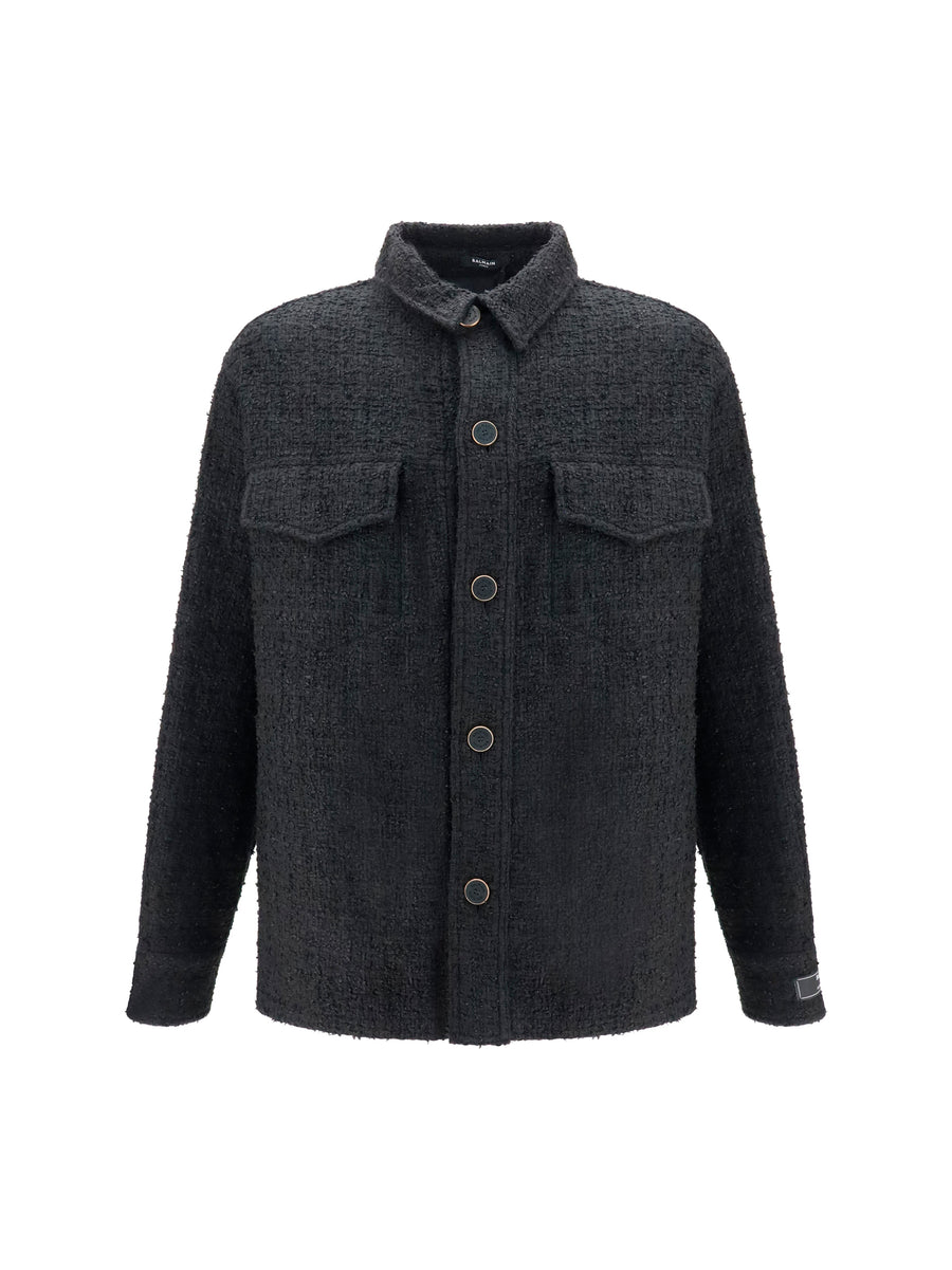 Balmain 67% Cotton jacket in black