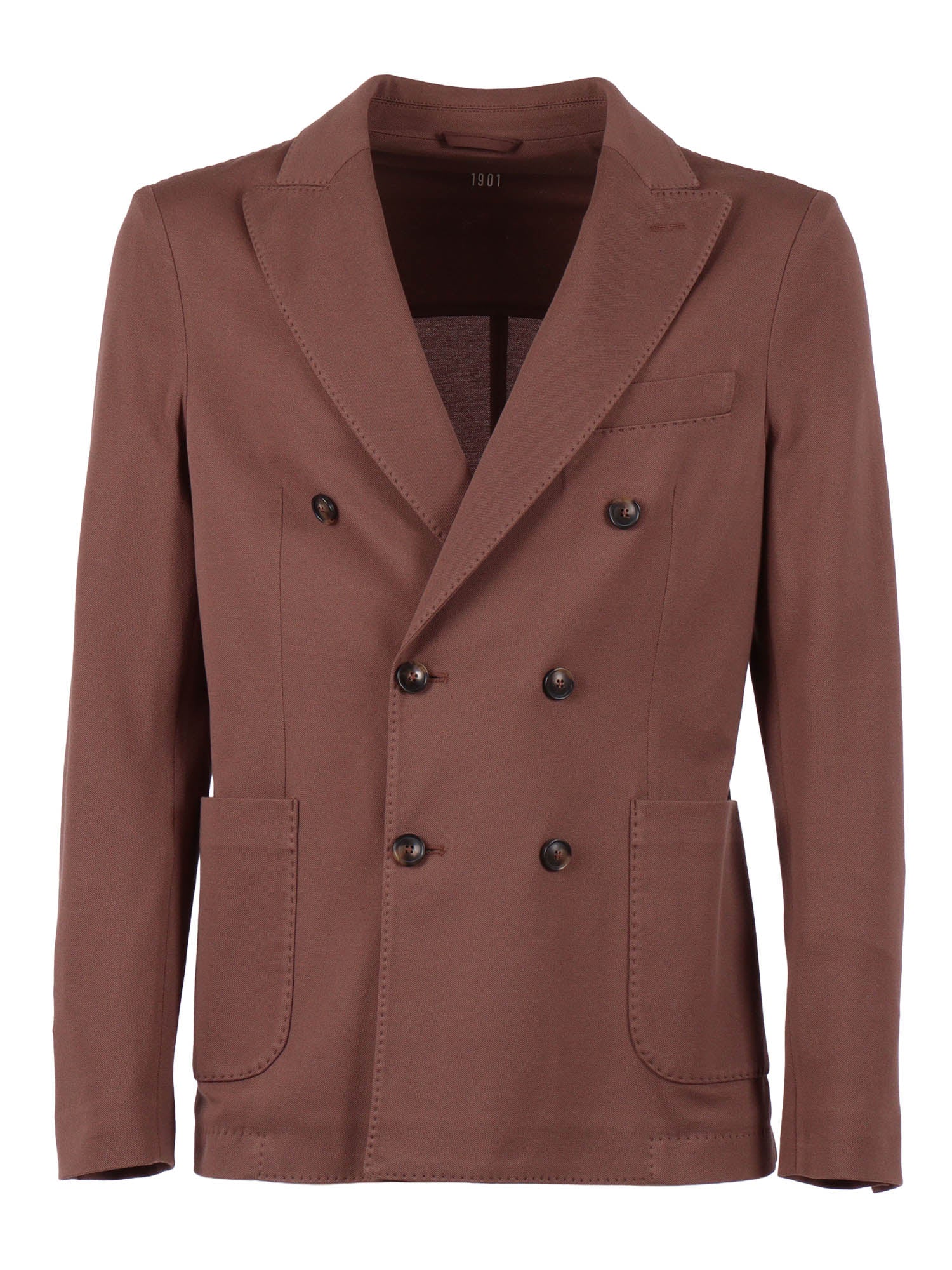 DOUBLE-BREASTED P.P. Brown Jacket