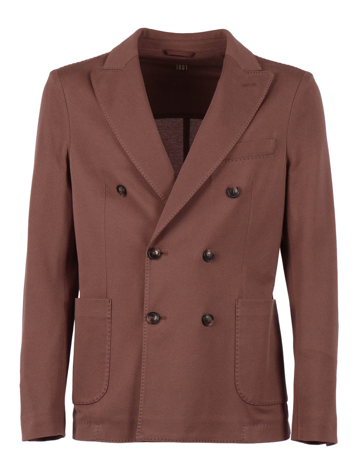 DOUBLE-BREASTED P.P. Brown Jacket