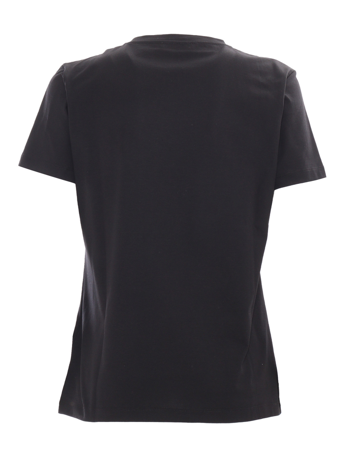 T-Shirt Black Cotton Short Sleeves