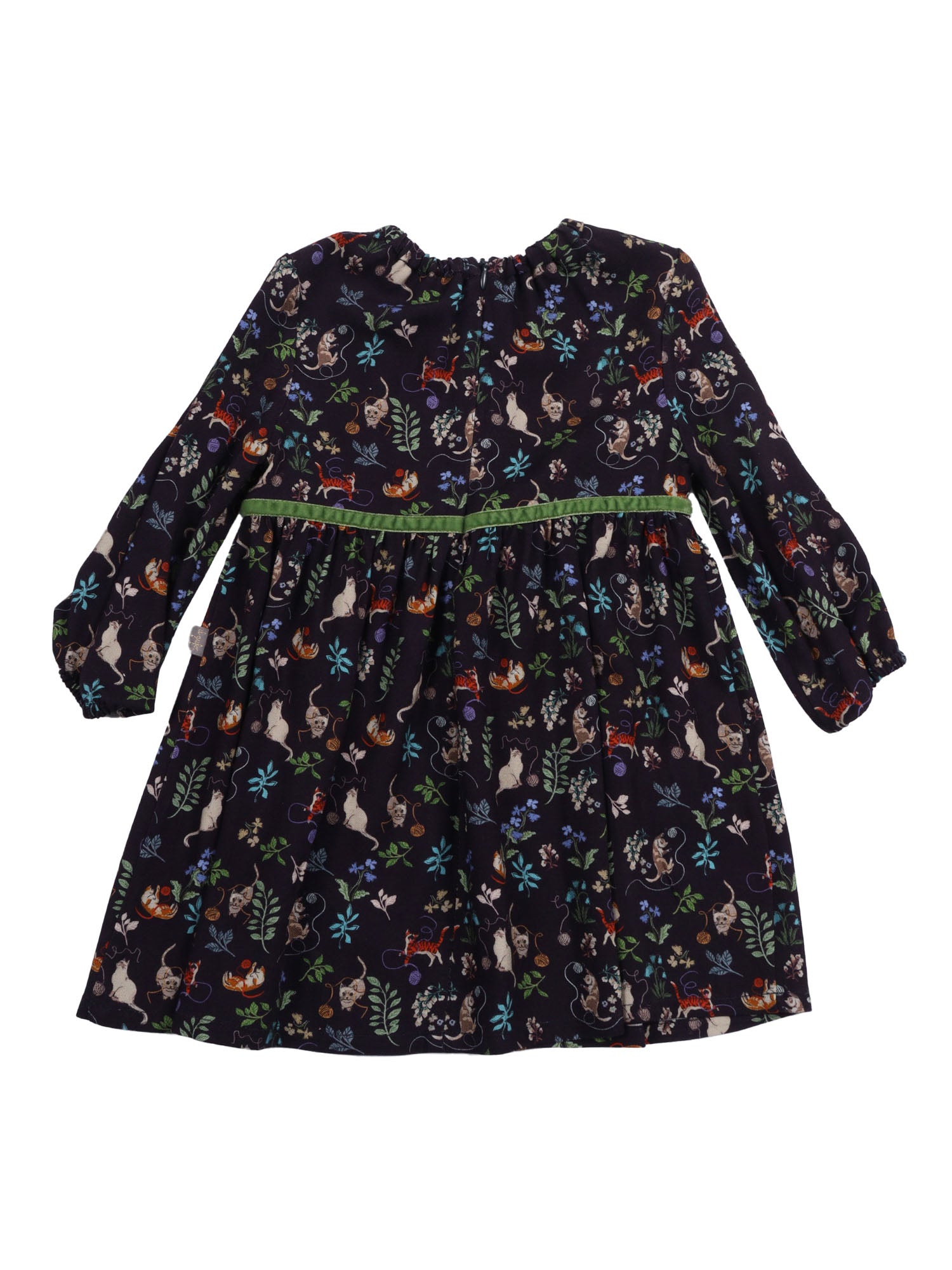Long Sleeved Dress Blue Viscose