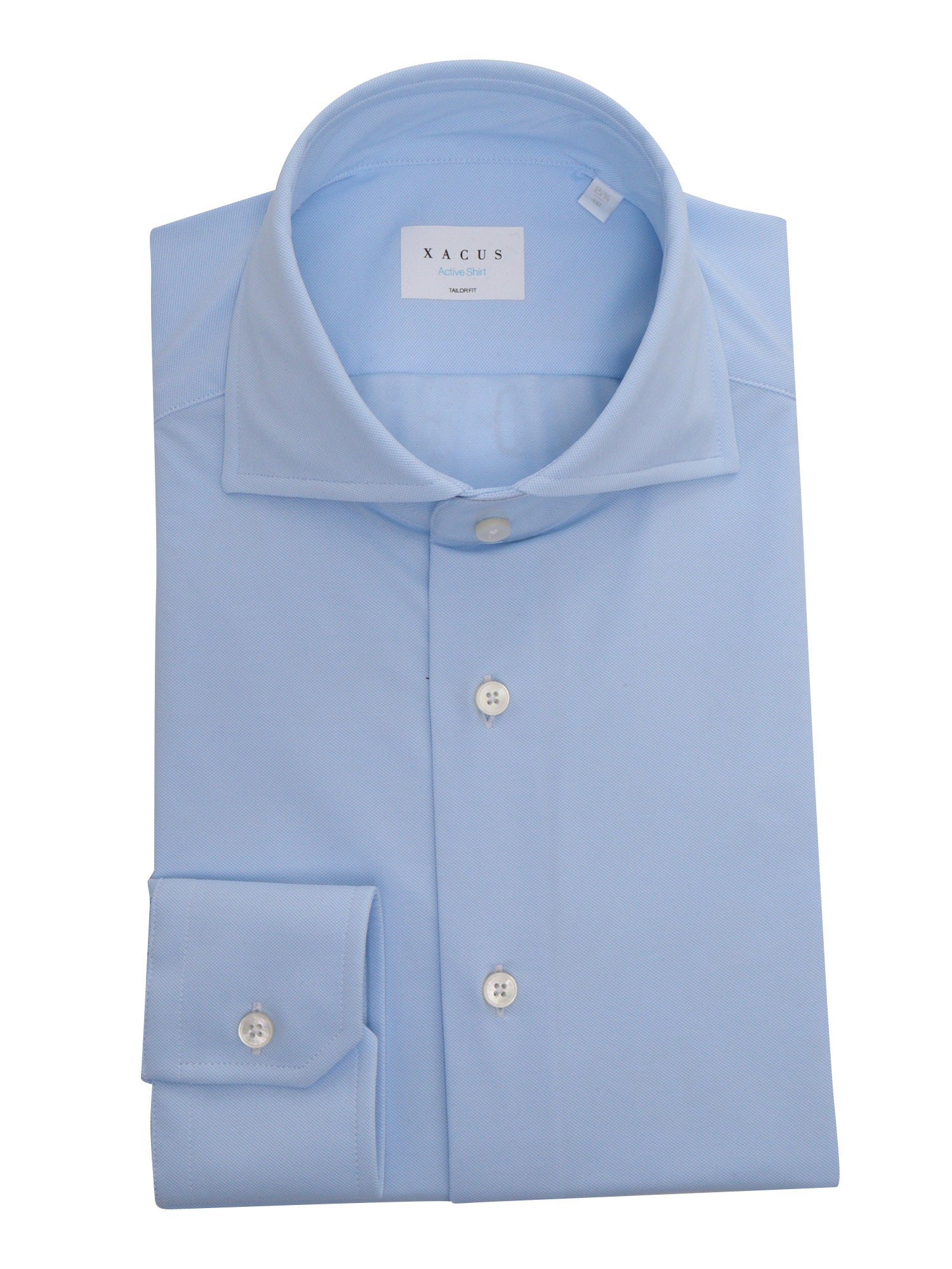 Light blue striped shirt with pocket Polyamide Elastane