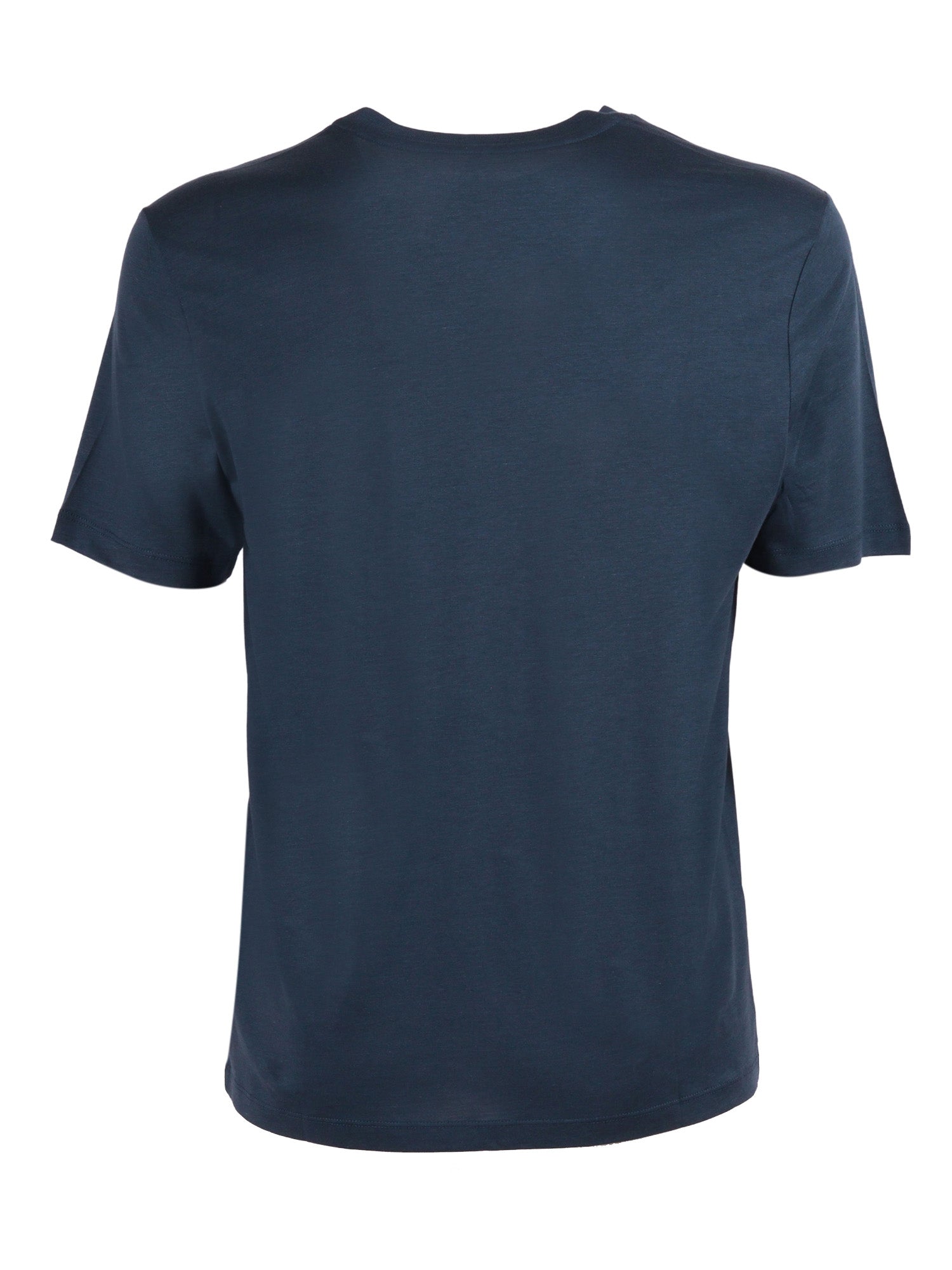 Short Sleeve Round Neck T-Shirt Blue Sleeves