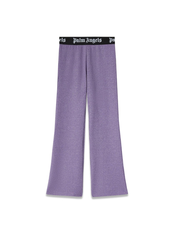 Trousers Lurex-Rib Flare Lilac
