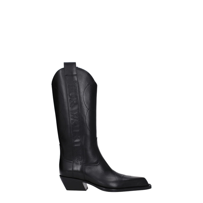 Off-White Leather boot in black