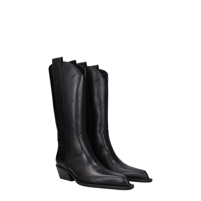 Off-White Leather boot in black — view 2