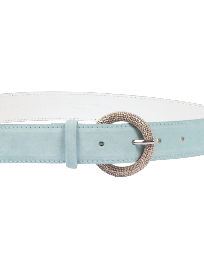 BELT Light Blue Calf Leather