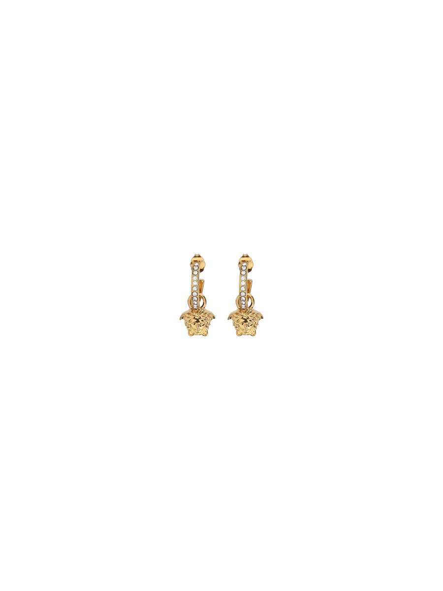 Versace Gold-plated metal with crystal accents earrings in gold