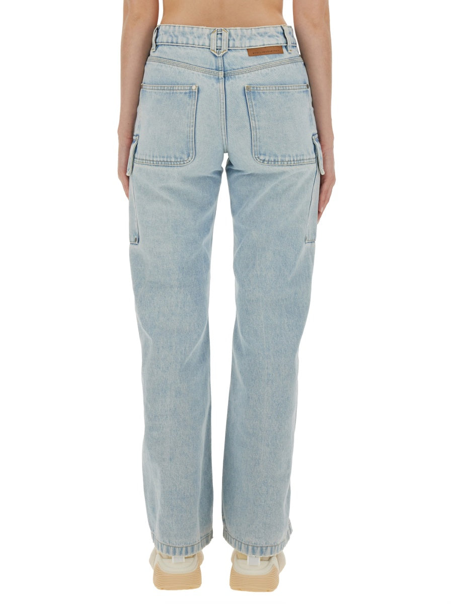 Cargo Jeans Denim Polyester