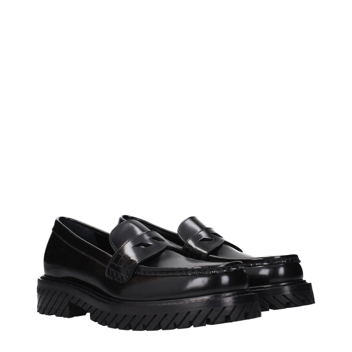 Off-White Leather loafer in black — view 2