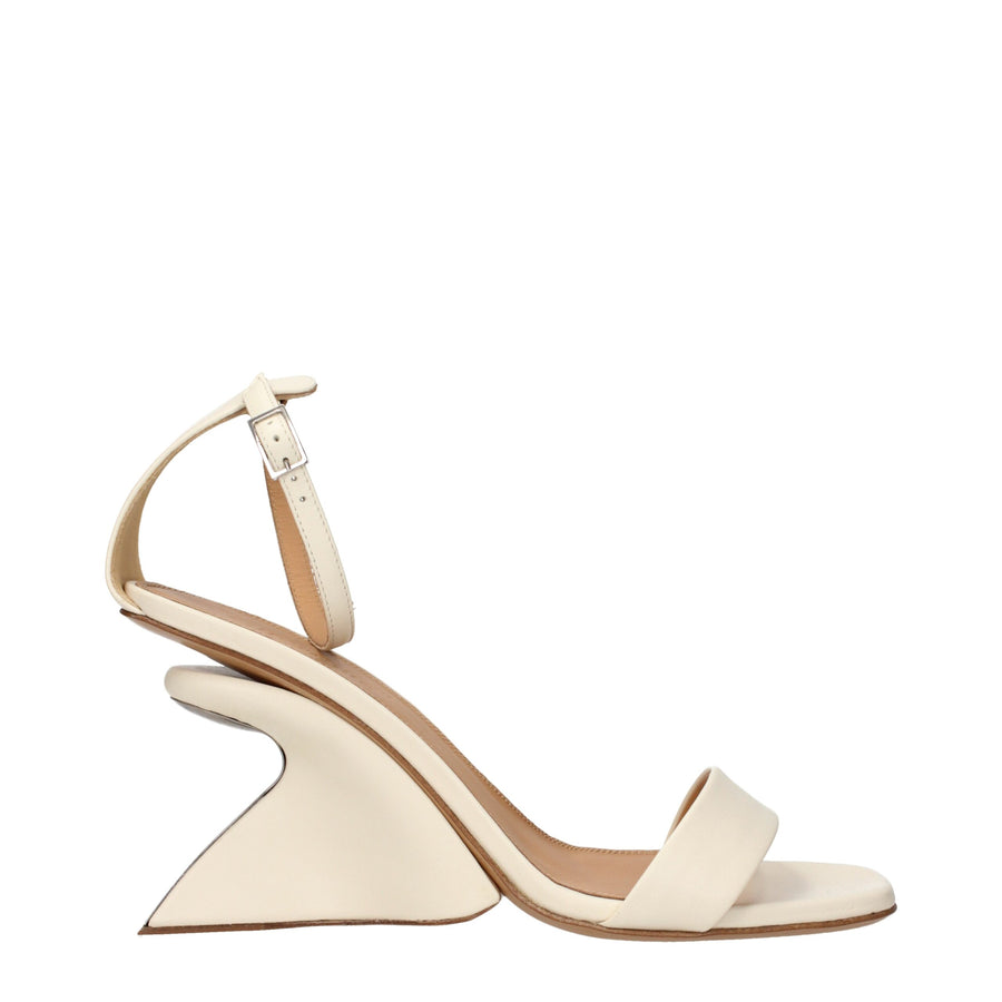 Off-White heel sandal in beige