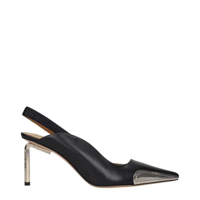 Off-White slingback pump in black