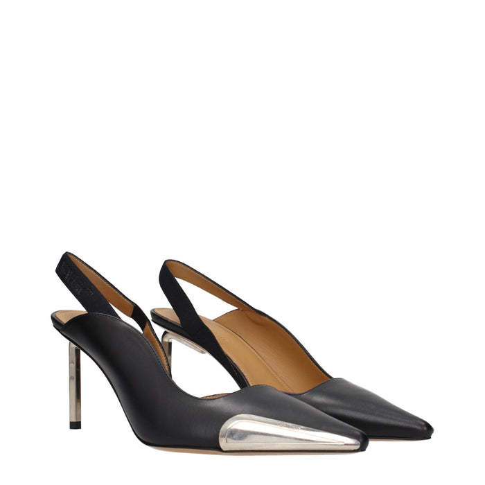 Off-White slingback pump in black — view 2