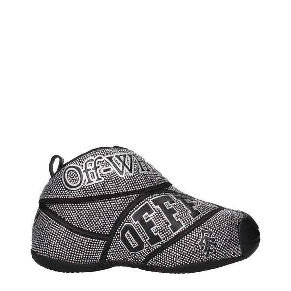 Off-White Cotton with rubber sneaker in black