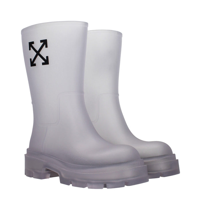 Off-White Polyvinyl chloride (PVC) boot in clear — view 2