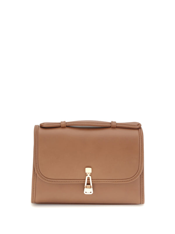 Gabriela Hearst 100% LEATHER shoulder bag in cognac