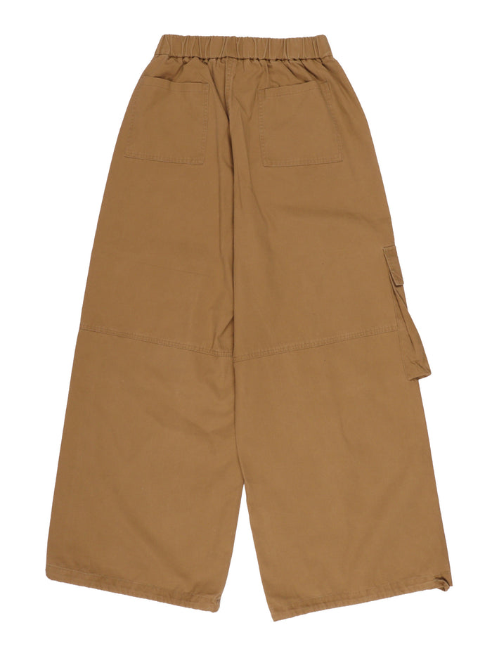 Parachute Canvas Cargo Pants Beige Cotton
