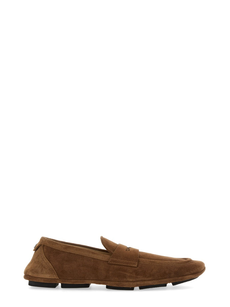 Leather Drivers Beige Loafers