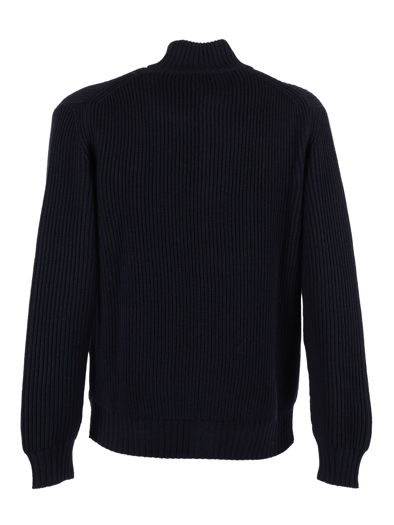 Extra Fine Merino Wool Cardigan Blue Virgin