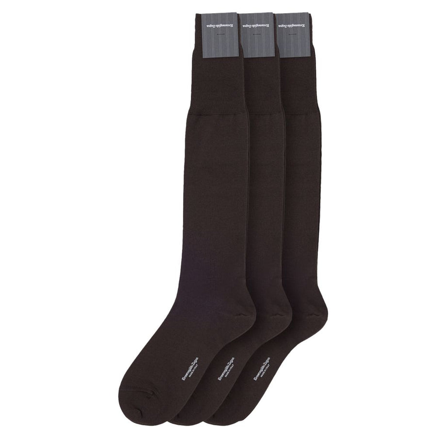 Zegna 75% merino wool socks in brown