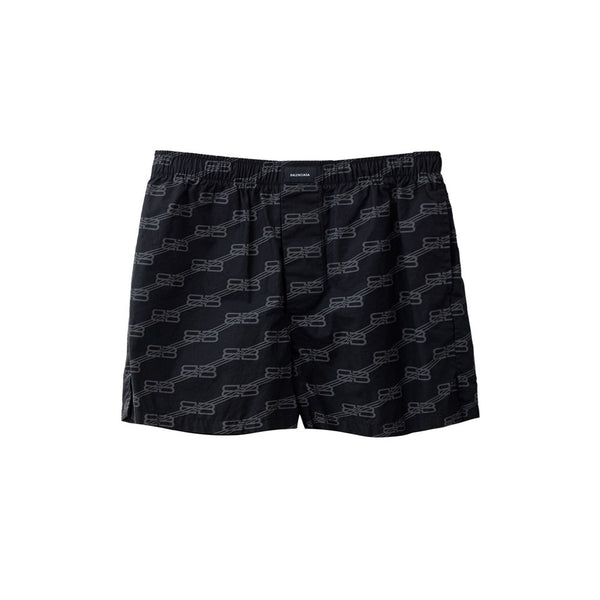 Balenciaga 100% Cotton bermuda shorts in black