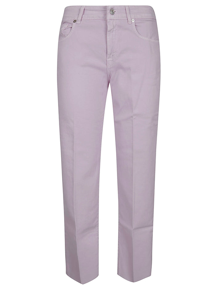 Calie Straight Ankle Pink & Purple Jean