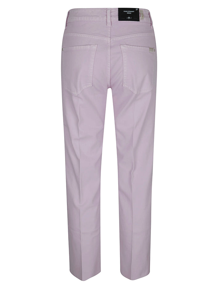 Calie Straight Ankle Pink & Purple Jean