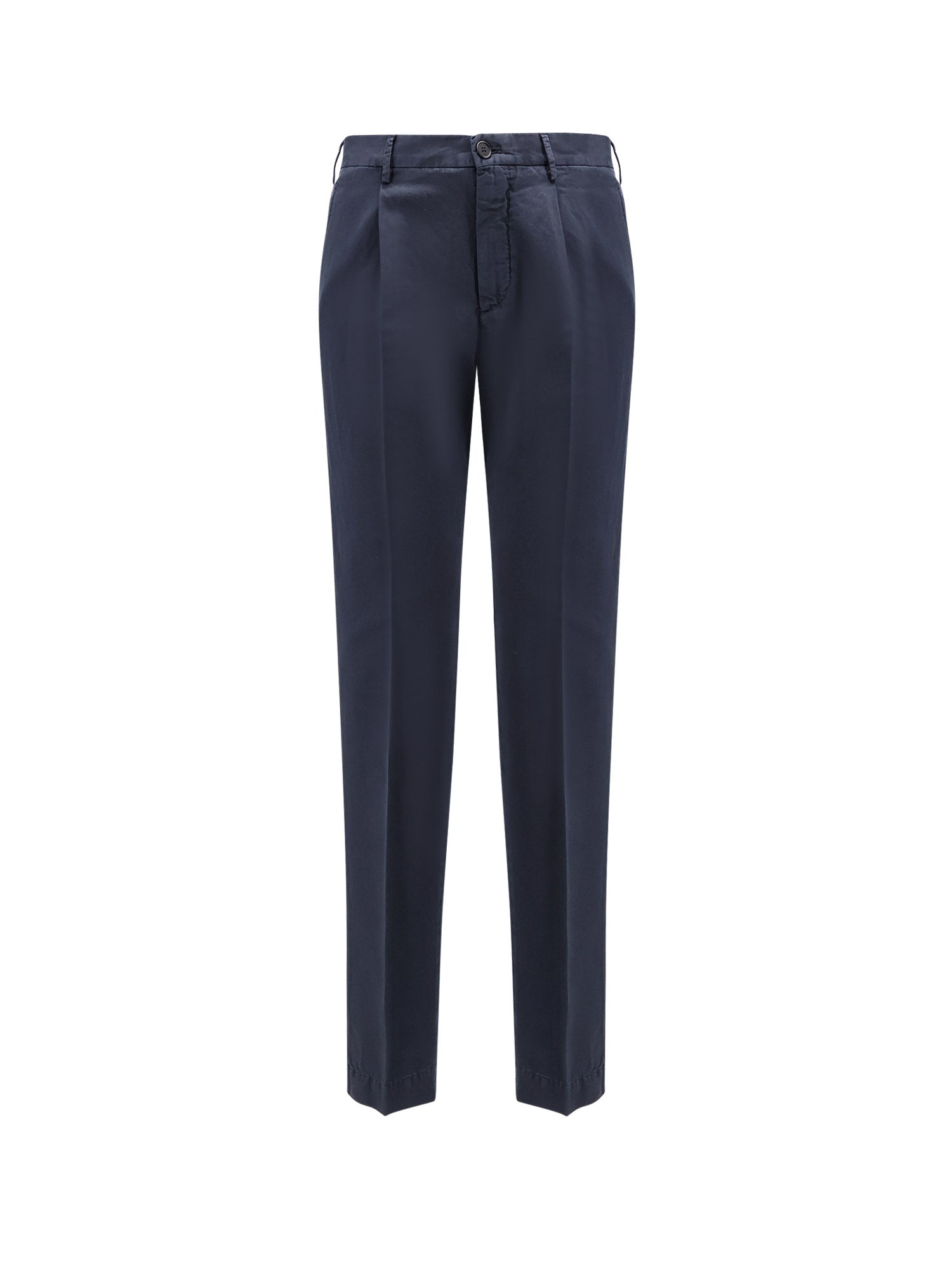 Incotex Rtw Blue Cotone Lino