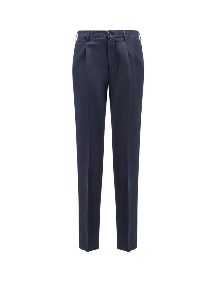 Incotex Rtw Blue Cotone Lino