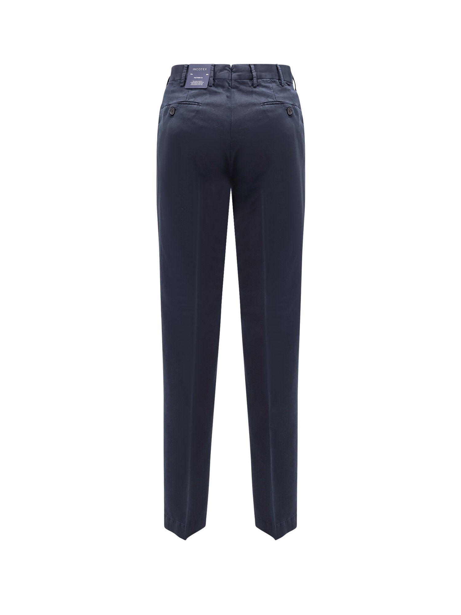 Incotex Rtw Blue Cotone Lino