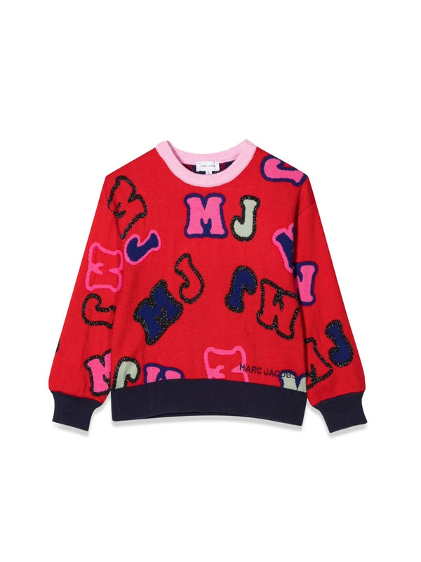 Crew Neck Pullover Red Acrylic Jumpers