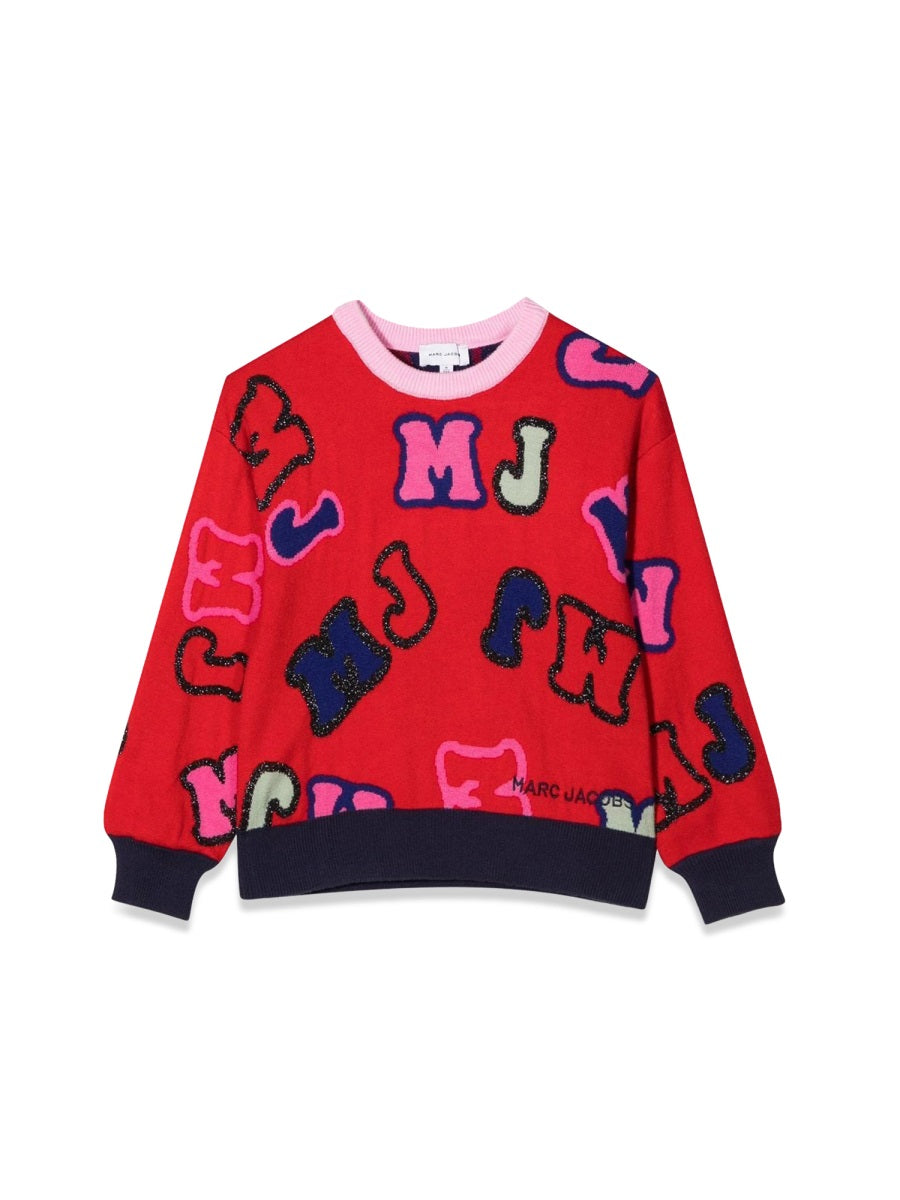 Crew Neck Pullover Red Acrylic Jumpers
