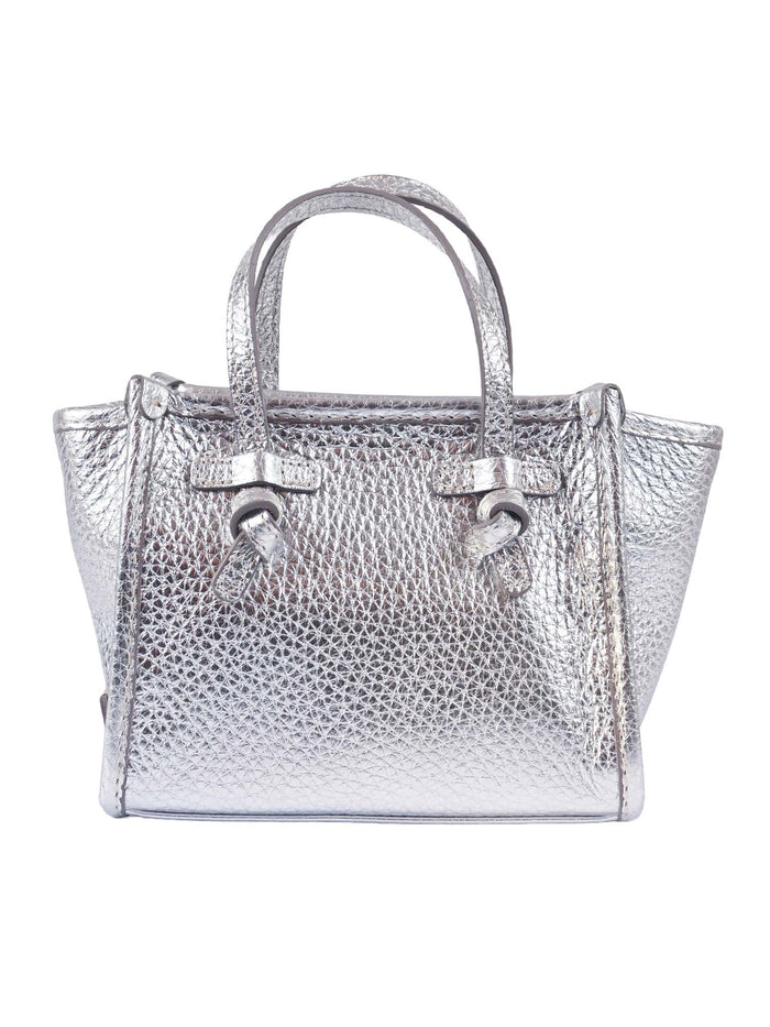 LEATHER BAG Silver Cow Shoulder