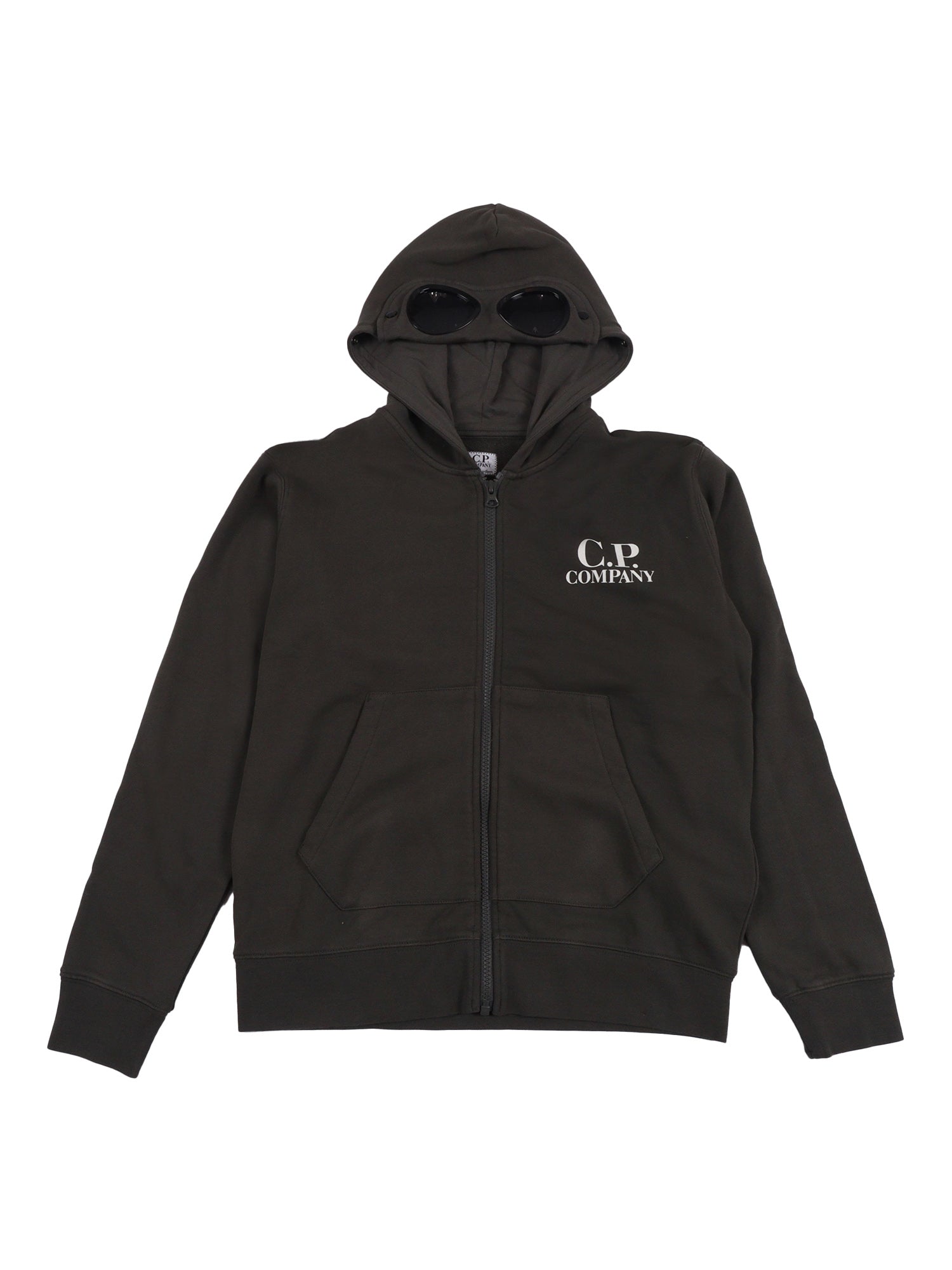ZIPPED HOODIE Oil Blue Cotton Sweatshirt
