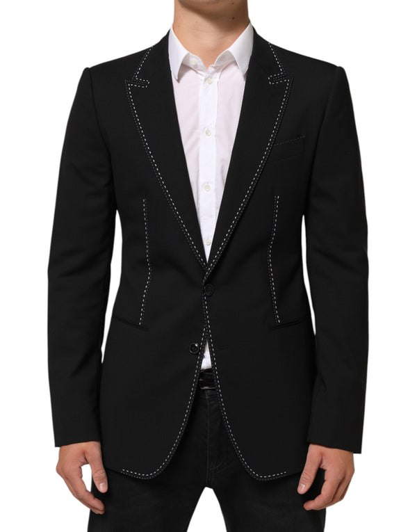 Dolce & Gabbana Wool blend; interior: Acetate blazer in black