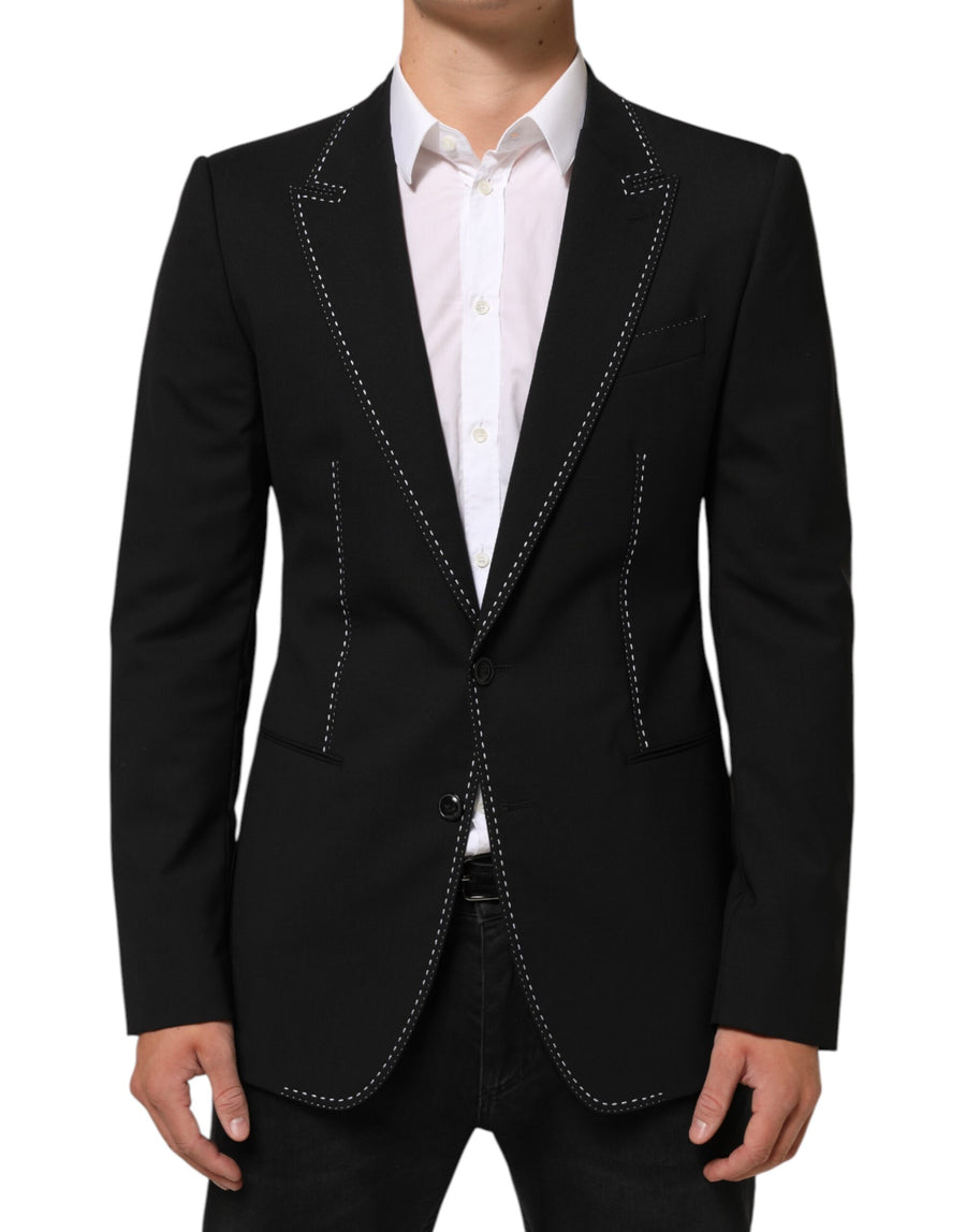 Dolce & Gabbana Wool blend; interior: Acetate blazer in black