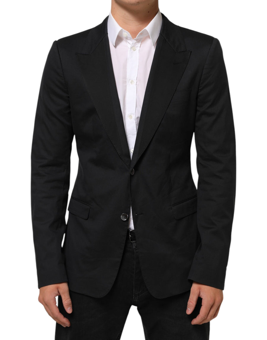 Dolce & Gabbana 70% Cotton blazer in black