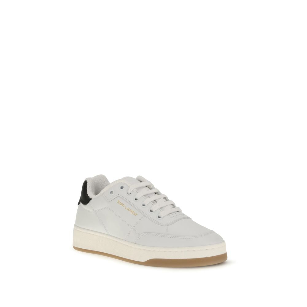 Saint Laurent Upper: 100% Calf Leather Bos Taurus; Sole: 100% Rubber sneaker in white — view 2