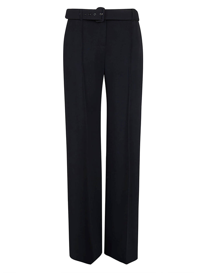 Wide Leg Pants Black Vi Ea Pantaloni