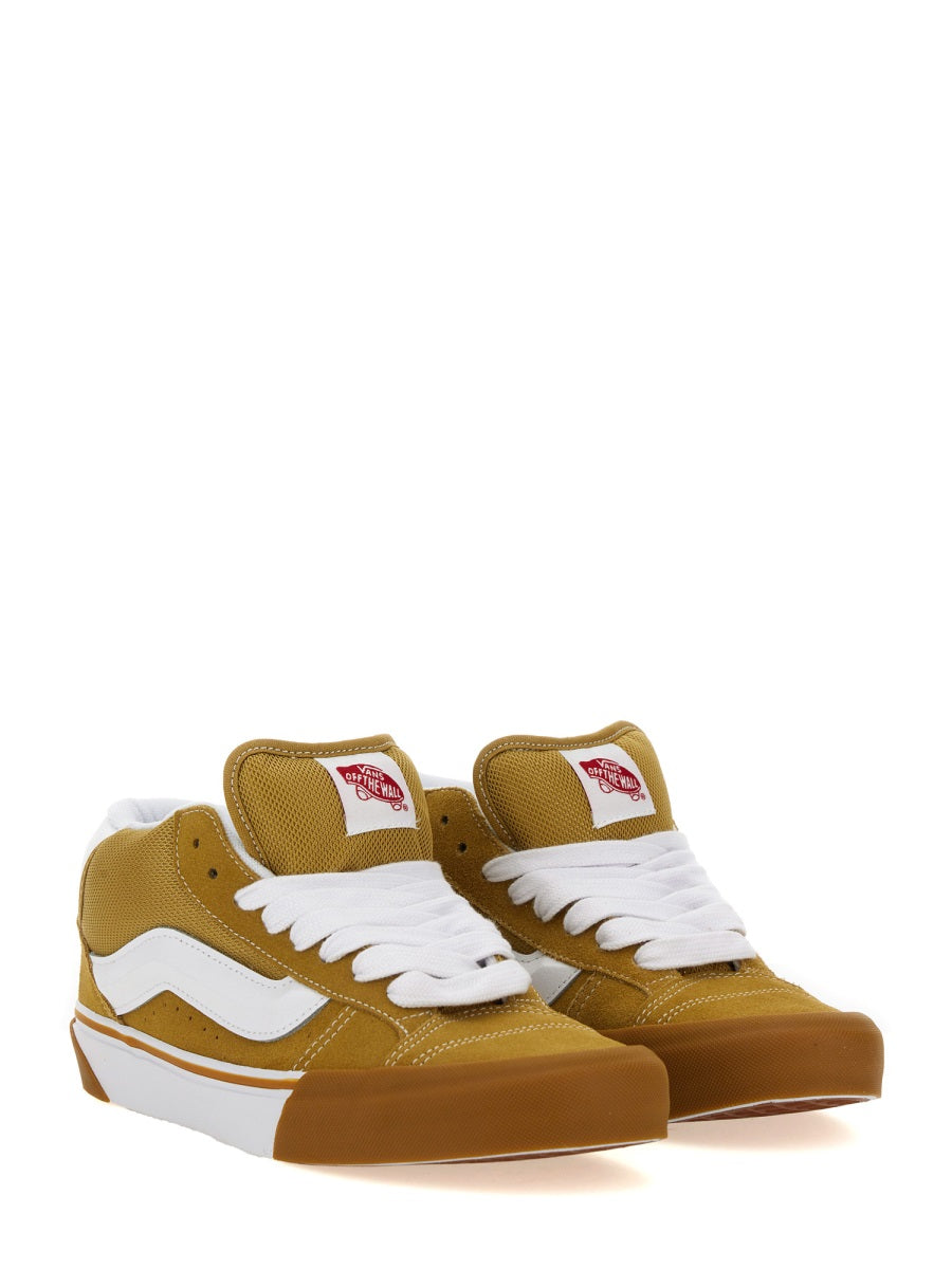 Knu Mid Sneaker Beige Leather Trainers