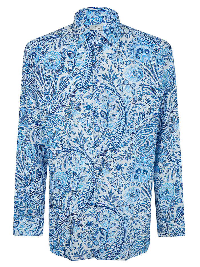 Roma 8 P.c. Shirt Blue Cotoneelastan Camicia