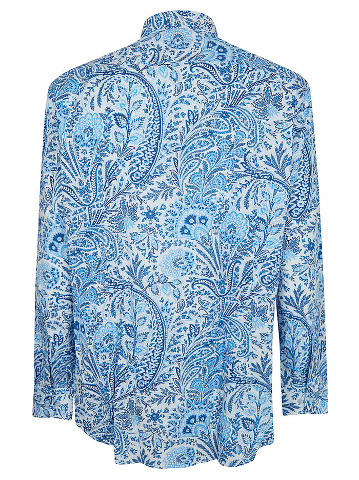 Roma 8 P.c. Shirt Blue Cotoneelastan Camicia