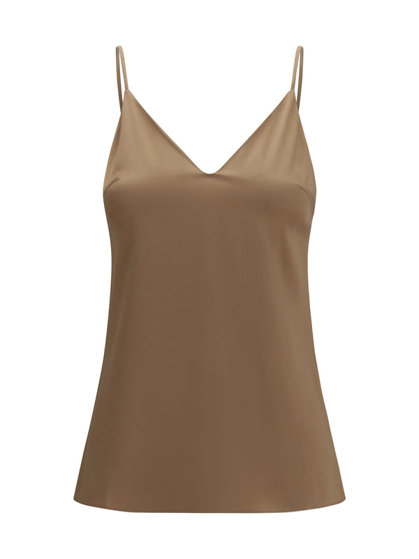 Stretch Silk Top Praline Silk; Elastane Shirt